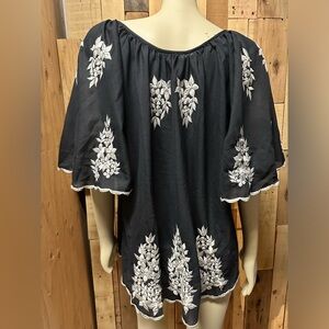 Vintage Bullocks Wilshire embroidered blouse